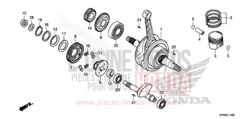 ALBERO MOTORE/PISTONE GLR1251WHH di 2017